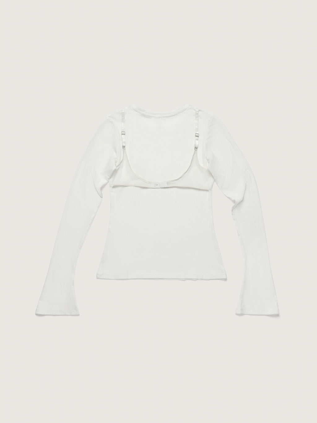 Ultrasoft Rib Long Sleeved Bra Top, White