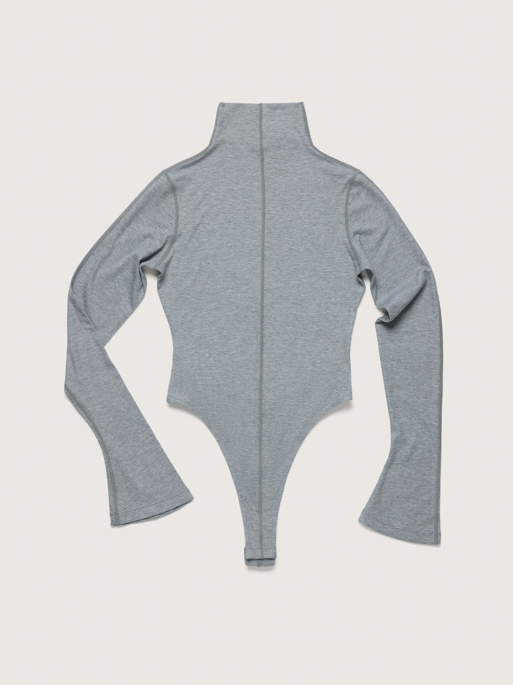 Ultrasoft Rib Turtleneck Bodysuit, Grey Melange