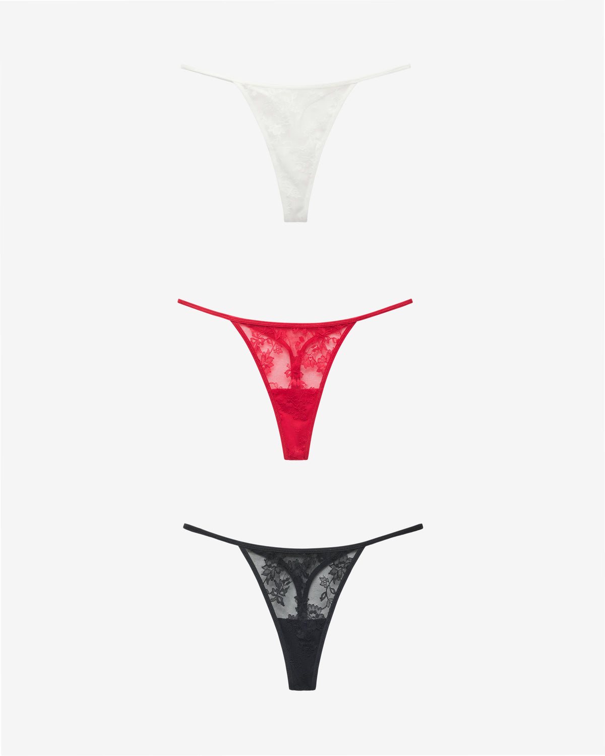 lace string thong, set
